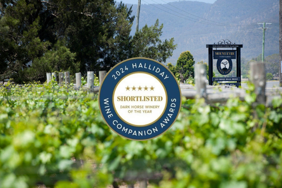 Mount Eyre shortlisted for the 'Dark Horse Winery' award in the 2024 Halliday Wine Companion Awards